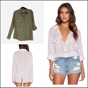 NWOT Sanctuary Boyfriend Tencel Button Down Shirt